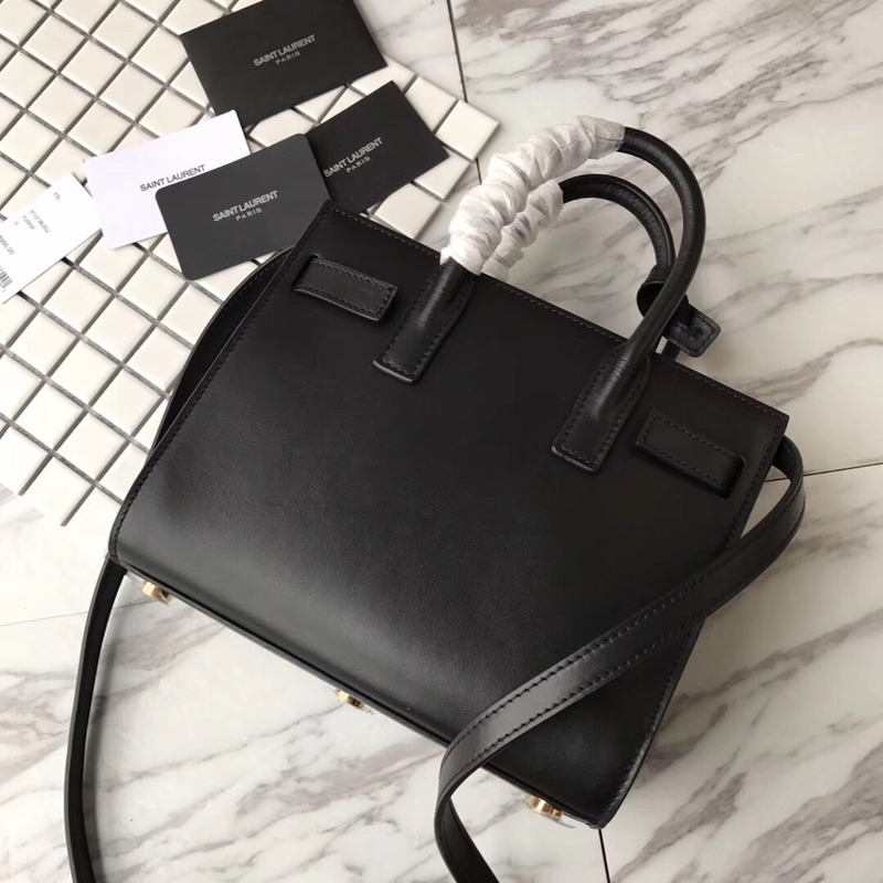 Saint Laurent Small Saint Laurent South Africa Plain Organ Bag Handbag Leather Black