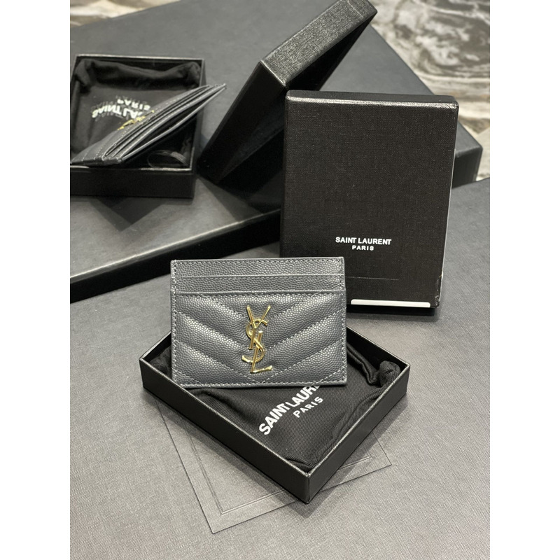 Saint Laurent Monogram Card Hold Grey
