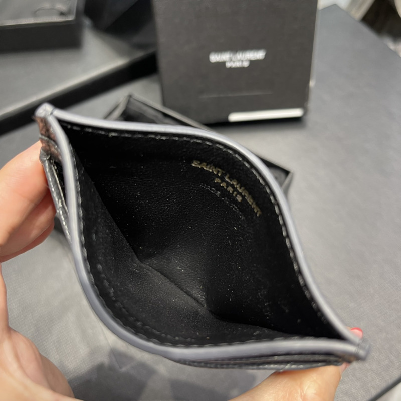 Saint Laurent Monogram Card Hold Grey
