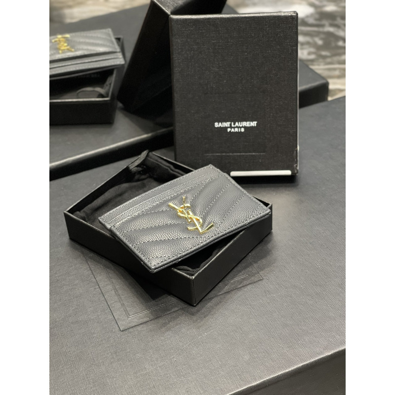 Saint Laurent Monogram Card Hold Grey