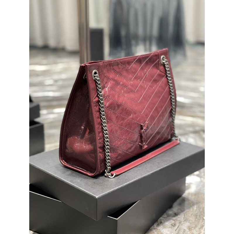 Saint Laurent Niki Medium Shopping Bag Red