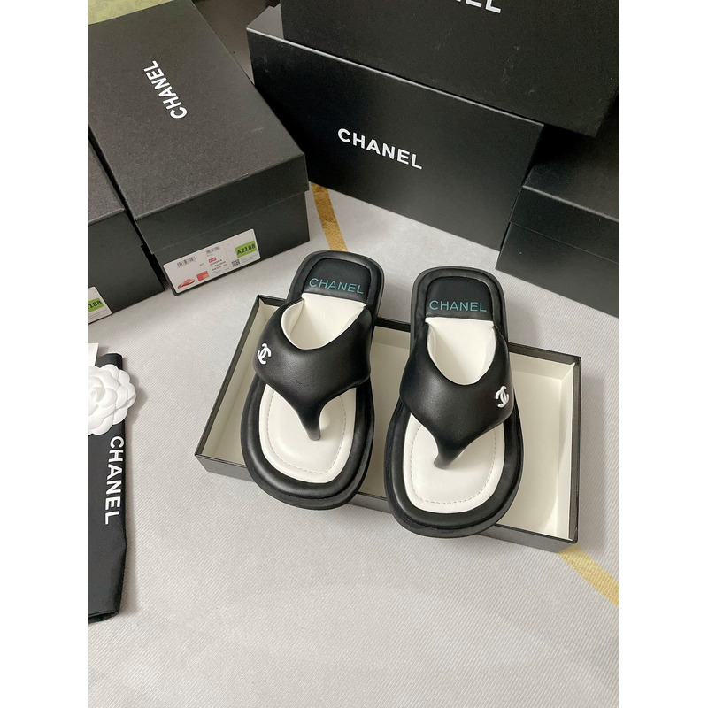 Ch*el fabric mules black