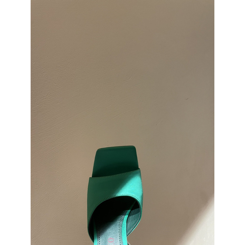 TheAttico Devon satin sandals  Green
