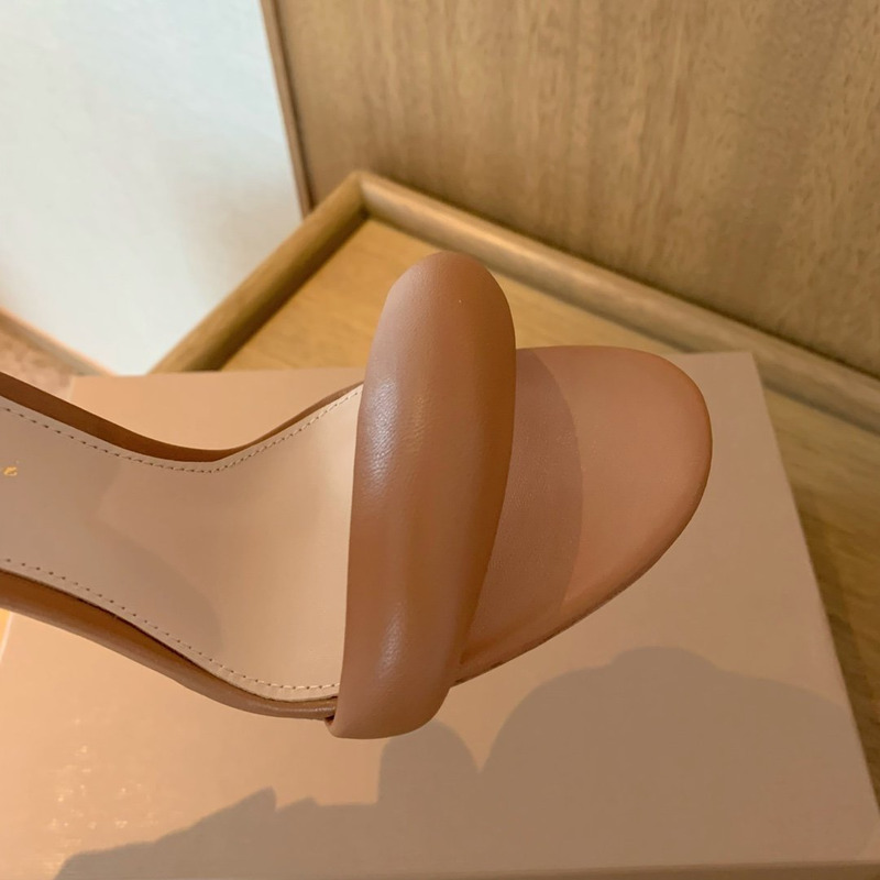 Gianvit Rossi Bijoux 105mm Leather High Heel Sandals Brown