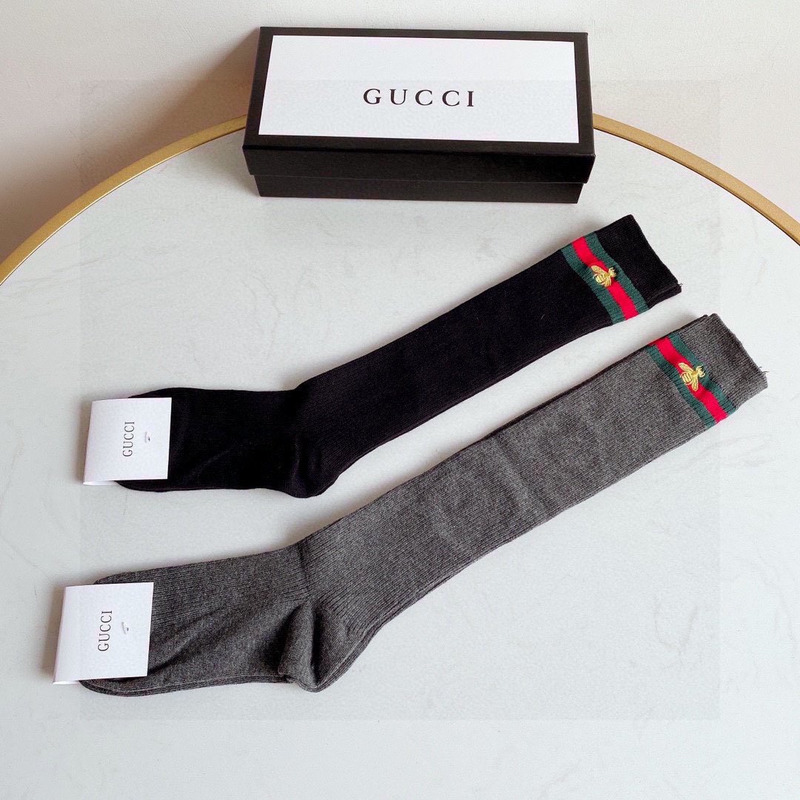 G*u*i bee logo cotton long socks (2-pair)