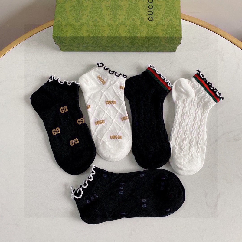 G*u*i gg cotton low cut socks (4-pair)