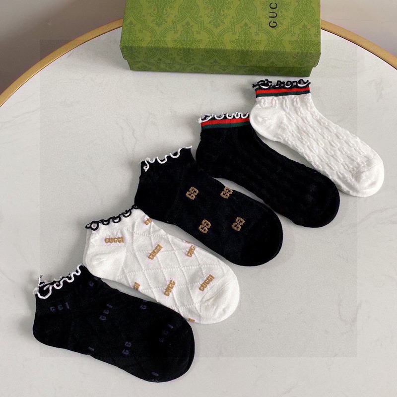 G*u*i gg cotton low cut socks (4-pair)