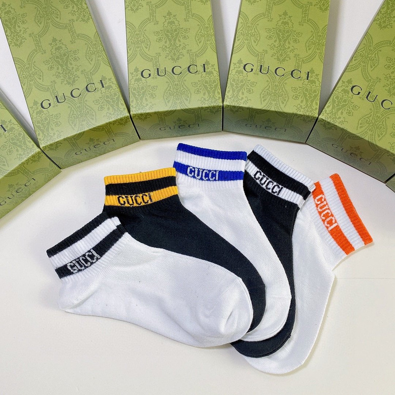 G*u*i logo cotton socks (4-pair)