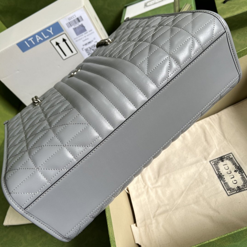 G*u*i gg marmont medium tote bag gray