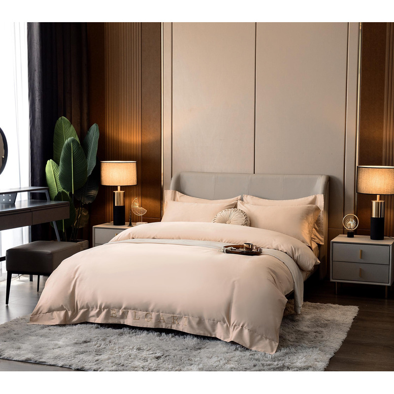 B*l*ai embroidered logo four piece bedding set