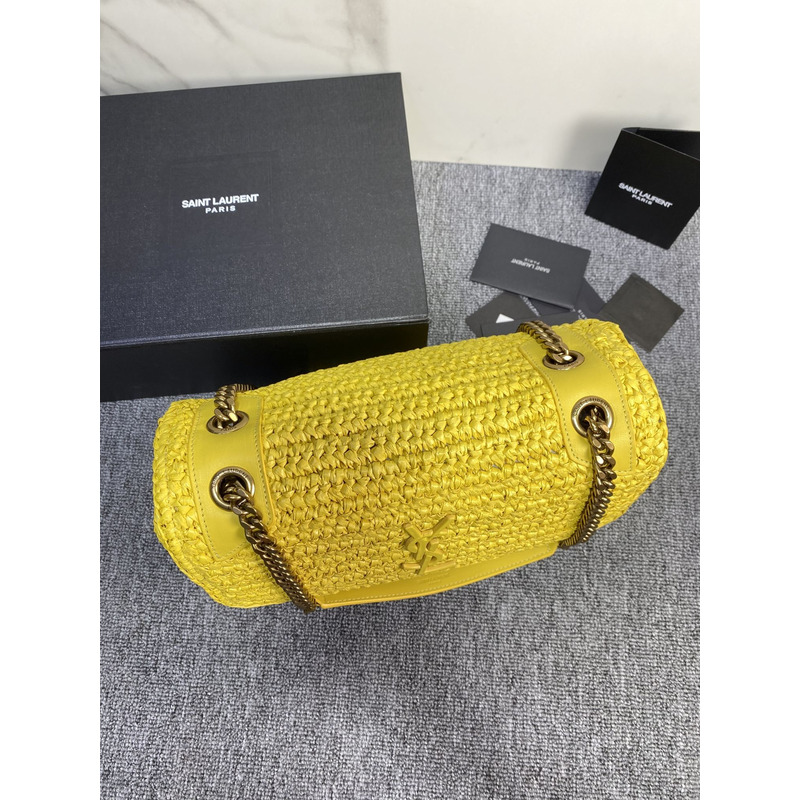 Saint Laurent Jamie Carré Rive Gauche Shoulder Bag Yellow