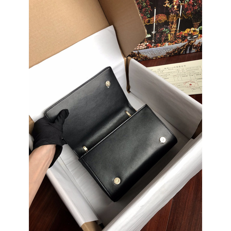 Dolce & Gabbana Nappa leather DG Girls Shoulder Bag Black