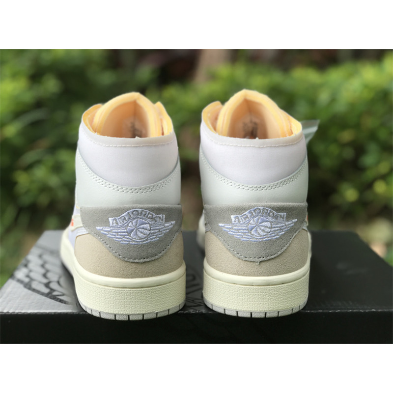 Air Jodan 1 Mid Craft Inside Out White Grey