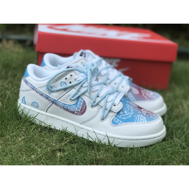 Nike Dunk Low Retro Cashew Flower in white& Blue