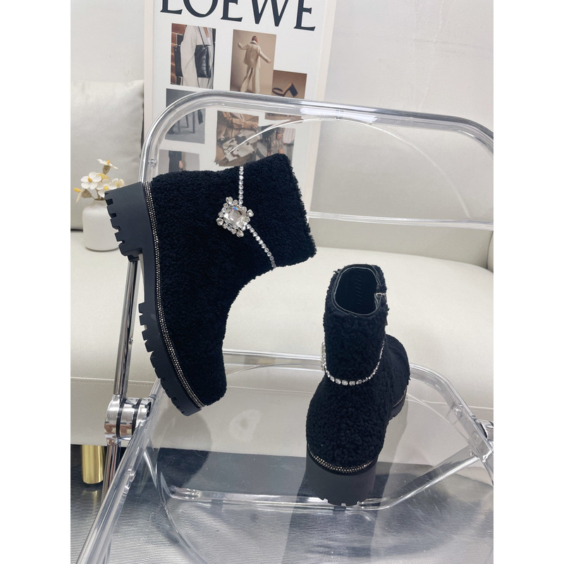 Rene Caovilla Shearing Boots Black