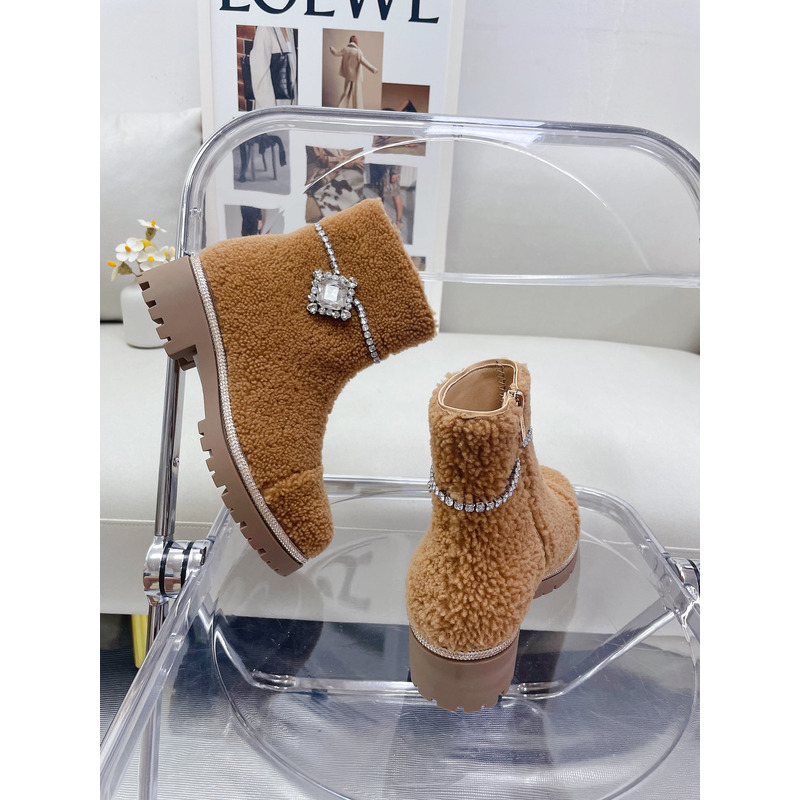 Rene Caovilla Shearing Boots Brown