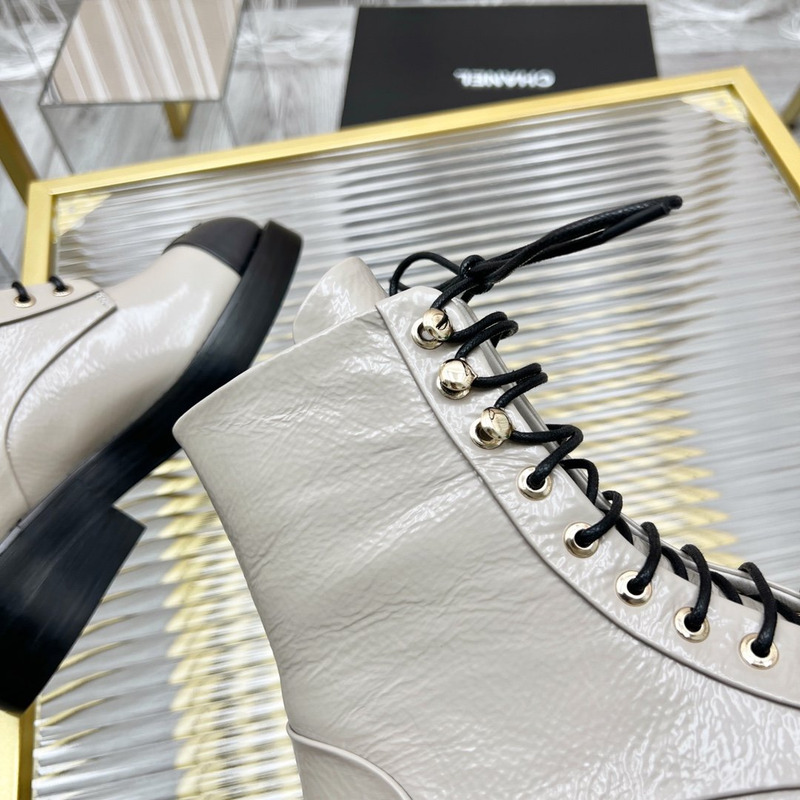 Ch*el boots grey white