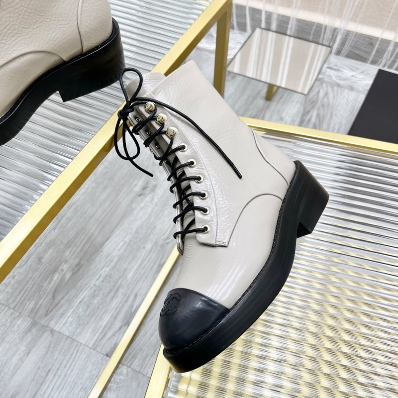 Ch*el boots grey white