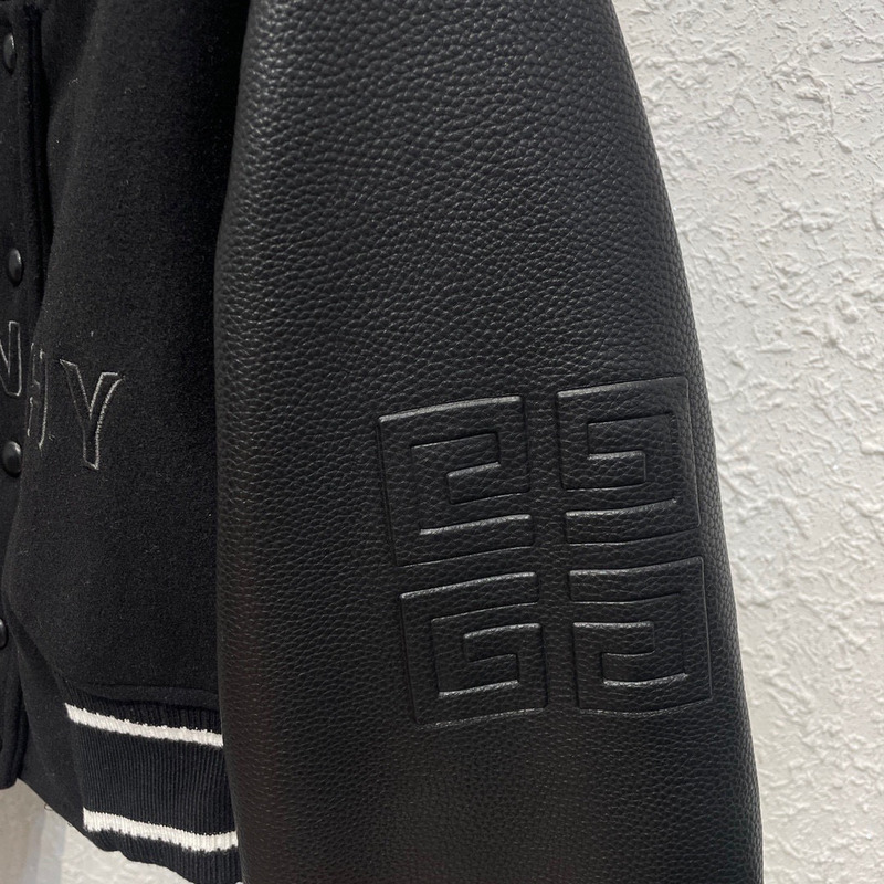Givenchy Cropped Bomber Jacket Black