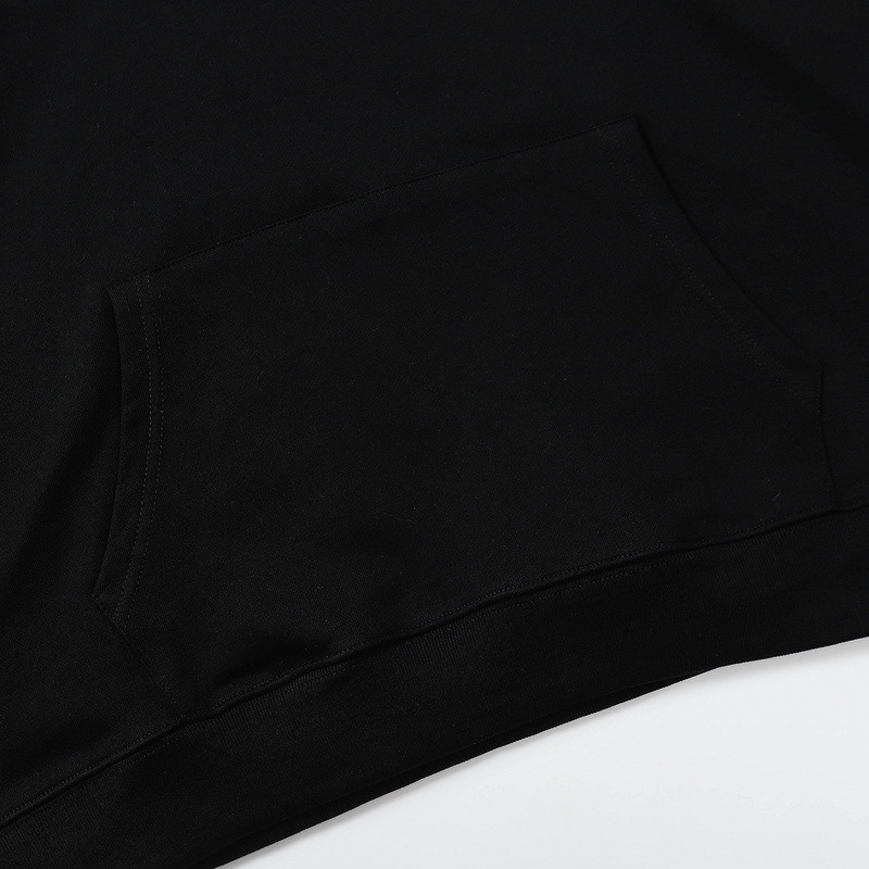 Ba*len*cia*ga script logo oversized popover hoodie black