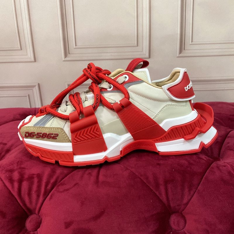 Dolce & Gabbana Chunky Sole Low-top Red Sneakers