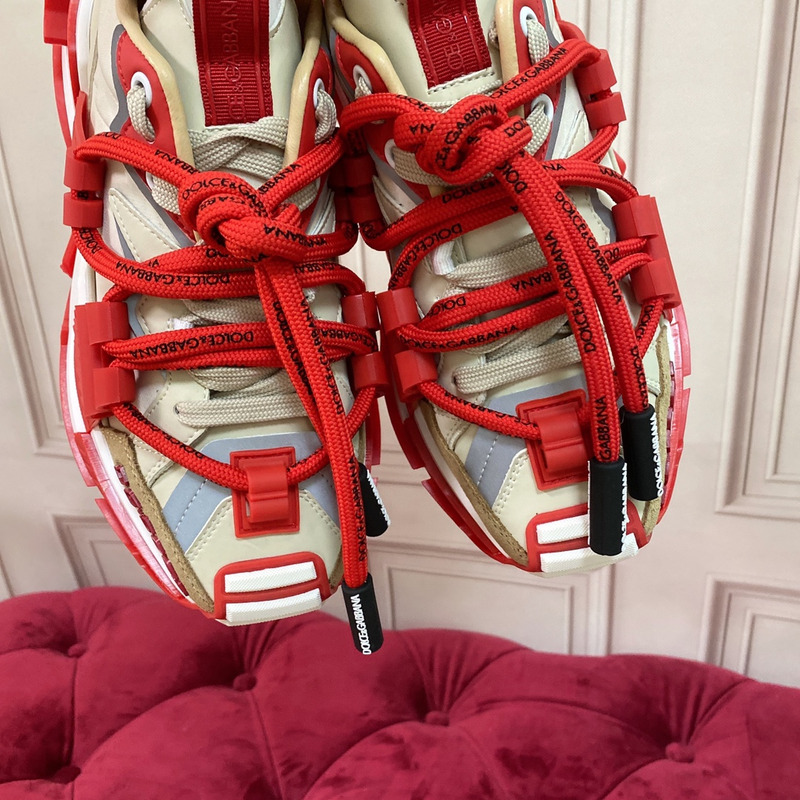 Dolce & Gabbana Chunky Sole Low-top Red Sneakers
