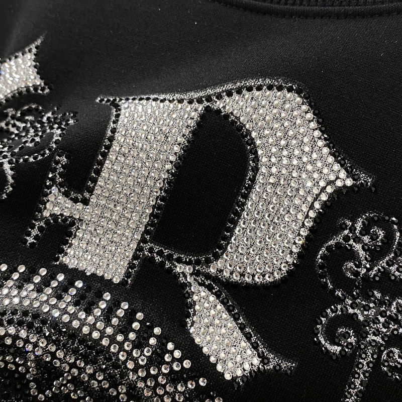 Edition Tiger Hotfix Rhinestone Sweatshirt Black