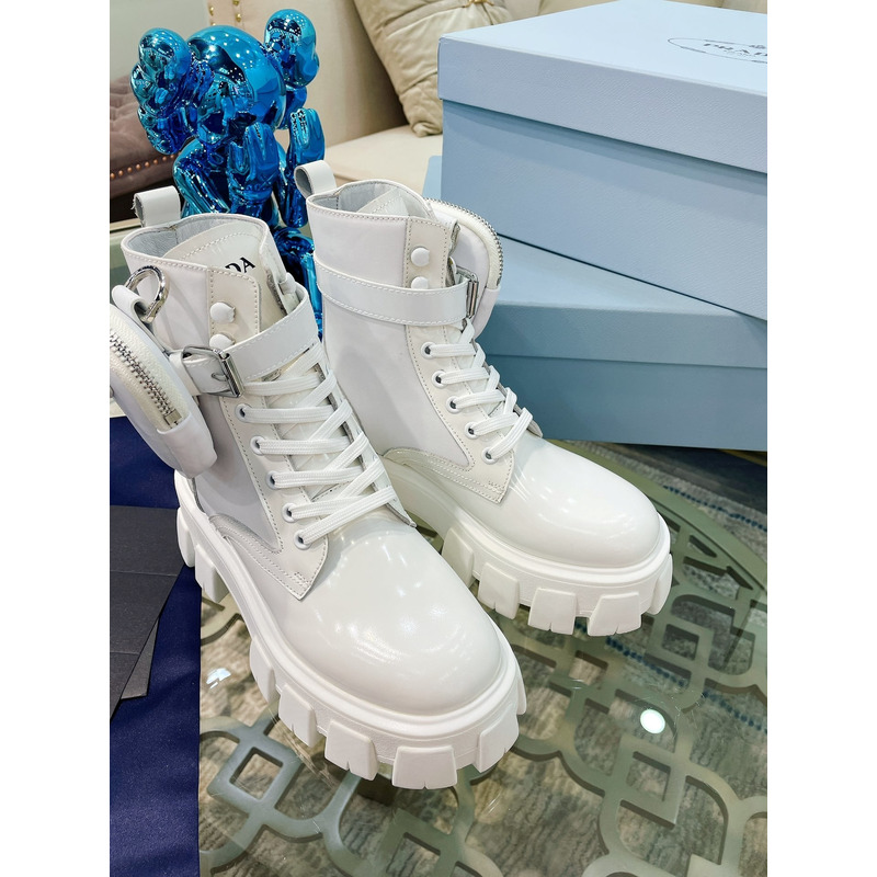 Pra*a monolith combat boots white