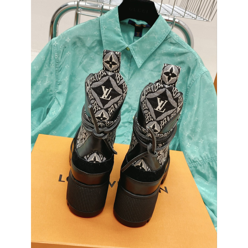 l**is V*t*n laureate platform desert boots monogram black