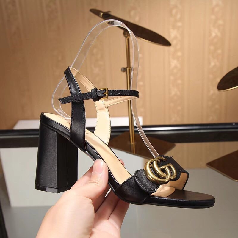 G*u*i marmont gg ankle-strap sandals black
