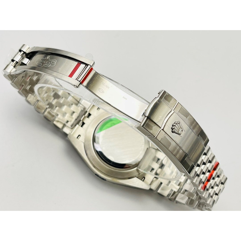 rolex stainless steel grey dial Di*m*nds inside  41mm