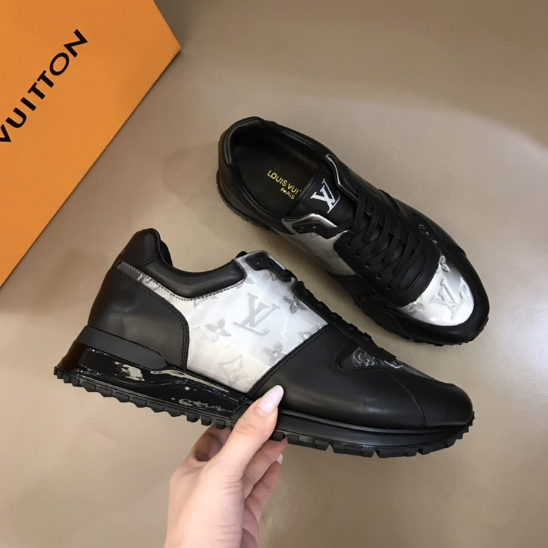 l**is V*t*n run away sneaker black and silver