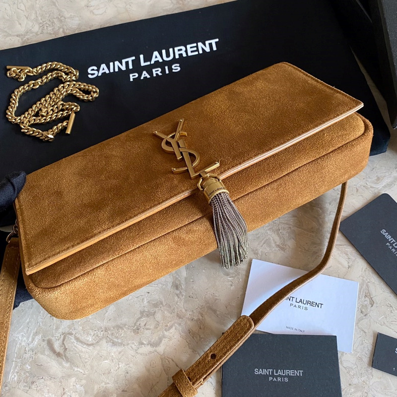 Saint Laurent Kate Brown Suede Leather