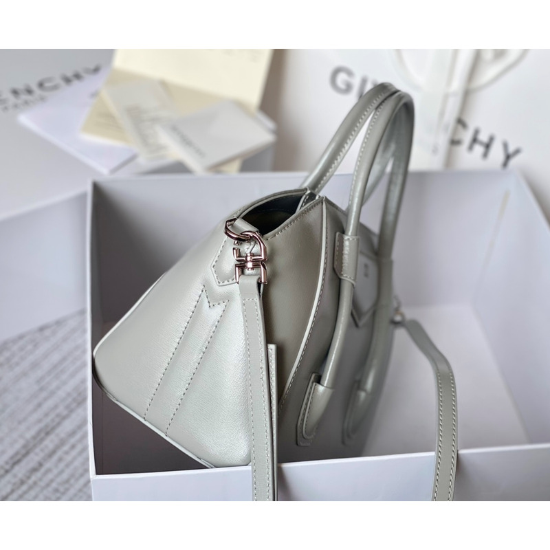 Givenchy Antigona Lock Mini Tote Gray