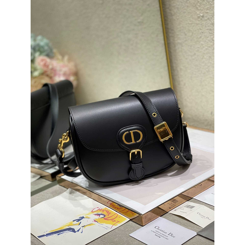 D*or bobby bag medium box calfskin black