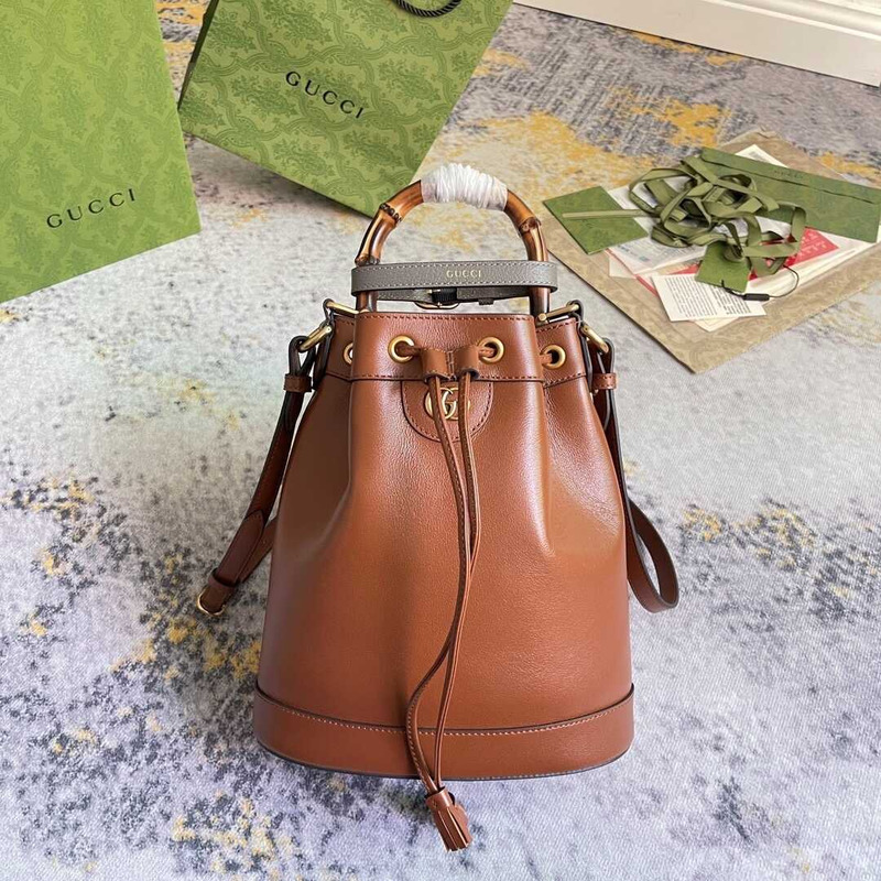 G*u*i diana mini bucket bag brownish red