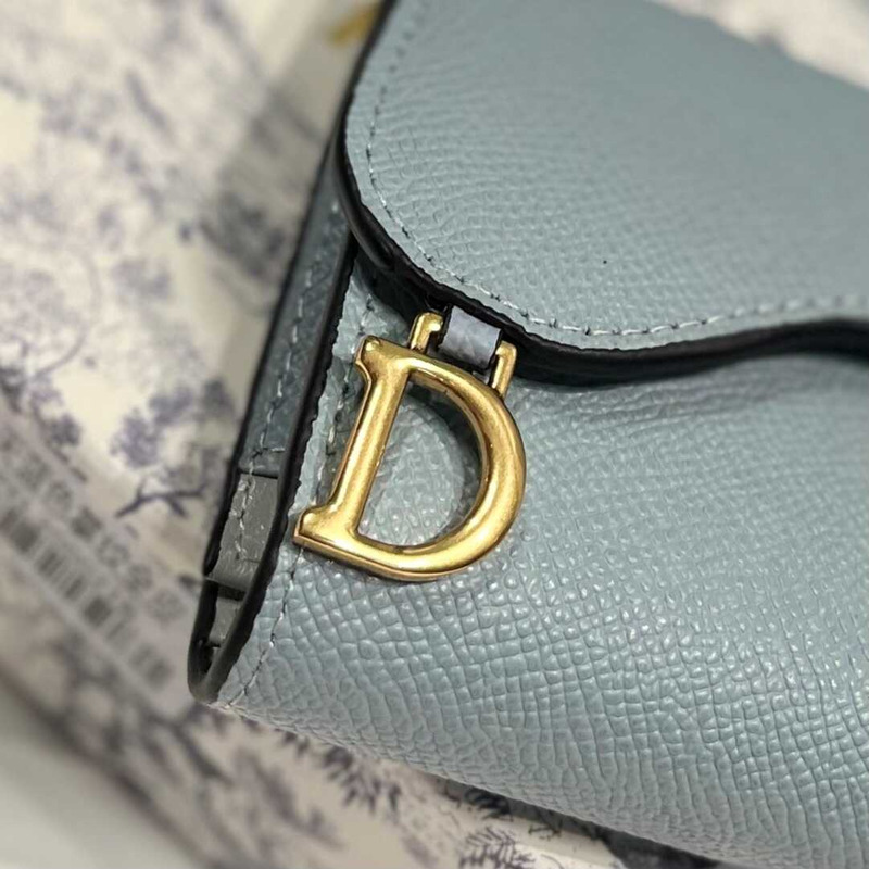 D*or saddle lotus wallet blue