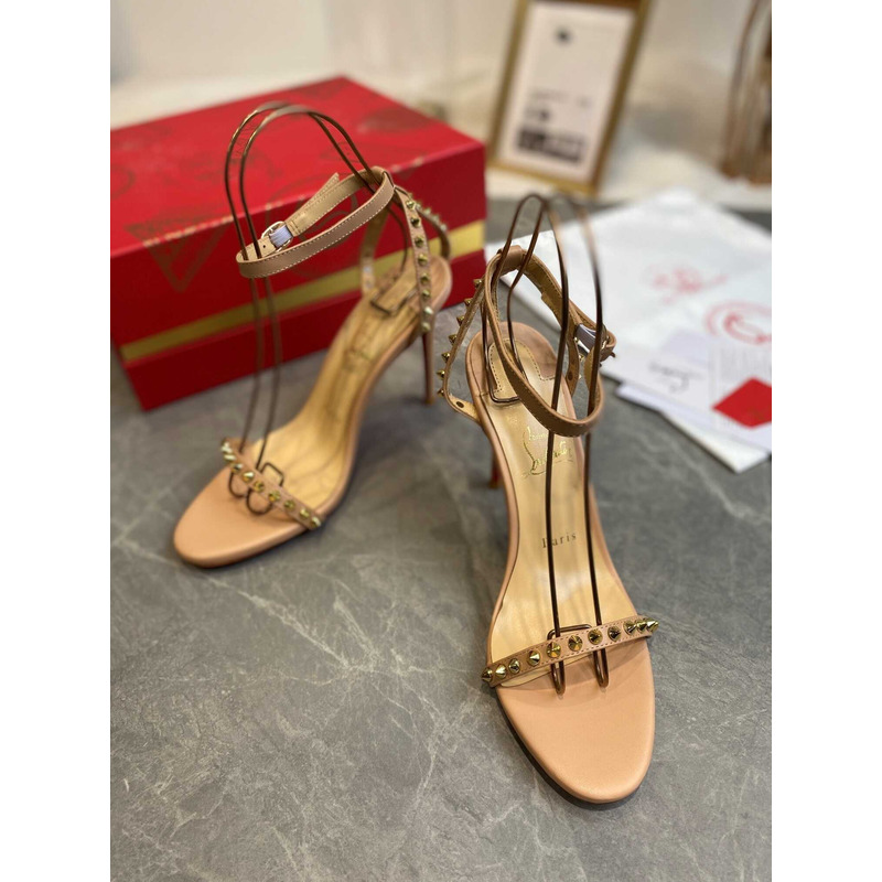 Ch**an louboutin so me heels beige