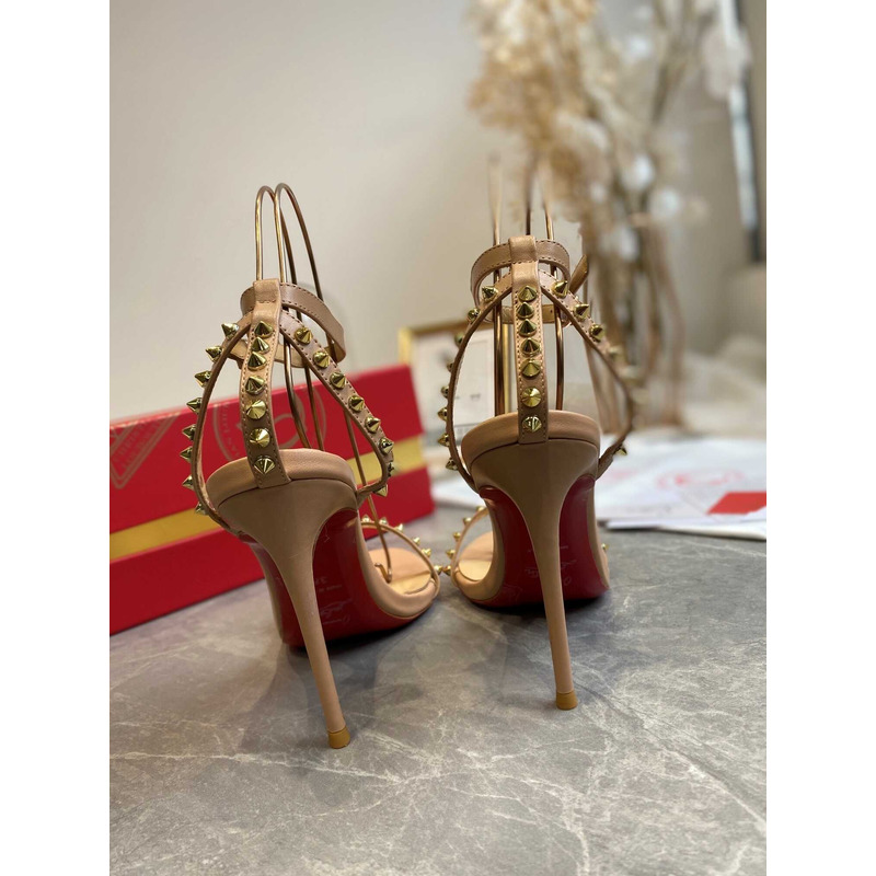 Ch**an louboutin so me heels beige