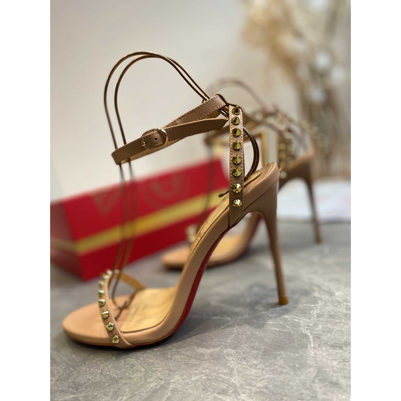 Ch**an louboutin so me heels beige