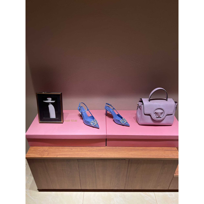 valentino glitter Di*m*nd high heel blue