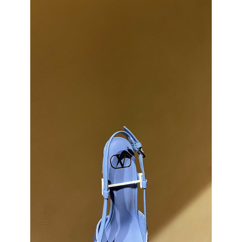valentino glitter Di*m*nd high heel blue