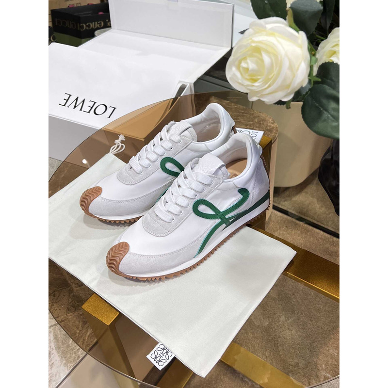 Loewe Flow Runner Logo Sneakers White&Green