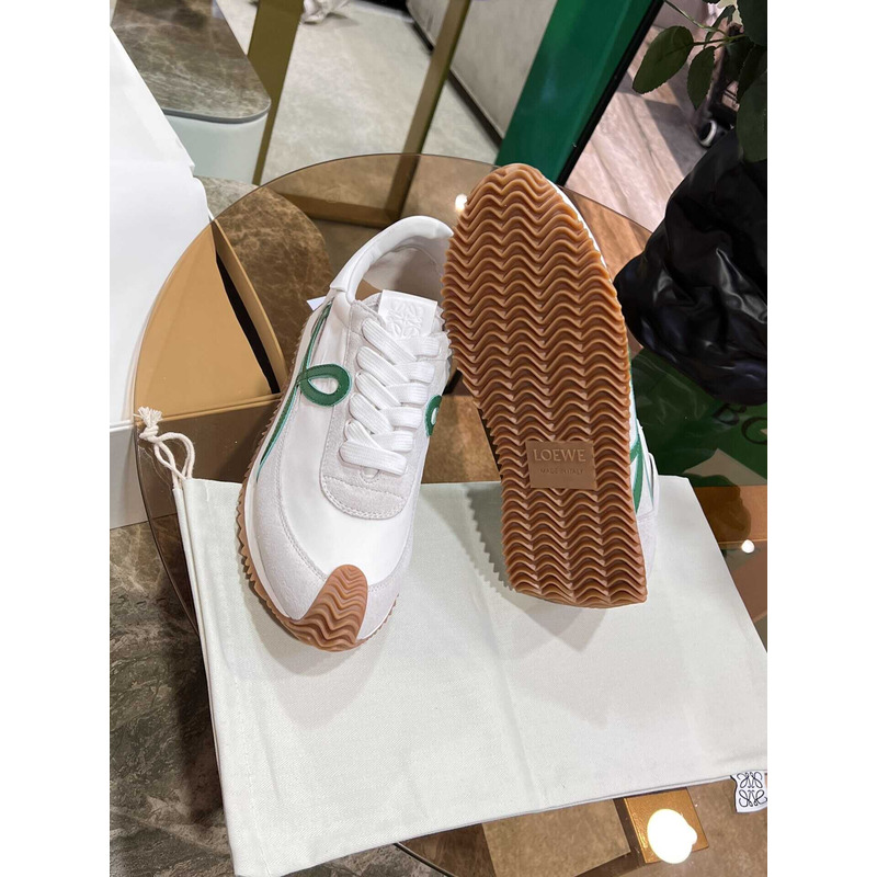 Loewe Flow Runner Logo Sneakers White&Green
