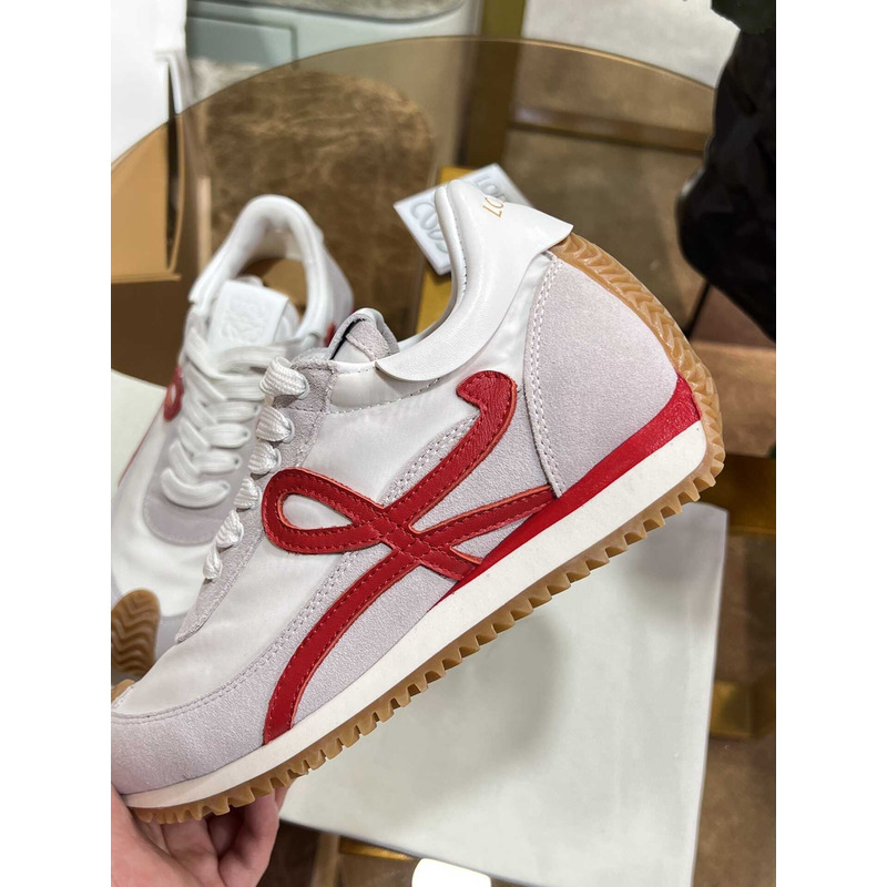 Loewe Flow Runner Logo Sneakers White&Red