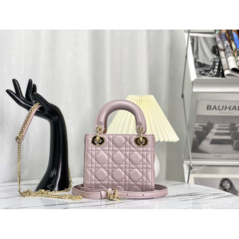 lady D*or  lotus pink lamb bag