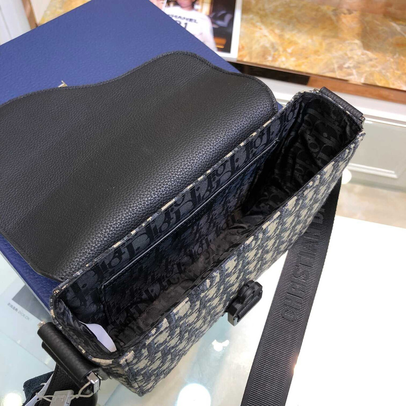 D*or mini saddle bag with shoulder strap beige and black