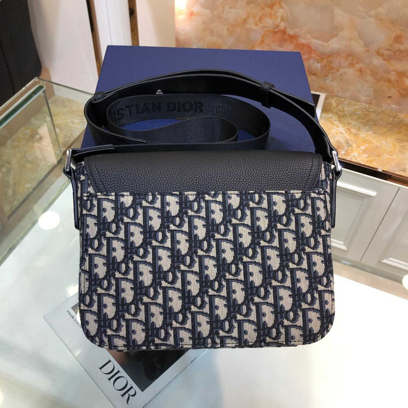 D*or mini saddle bag with shoulder strap beige and black