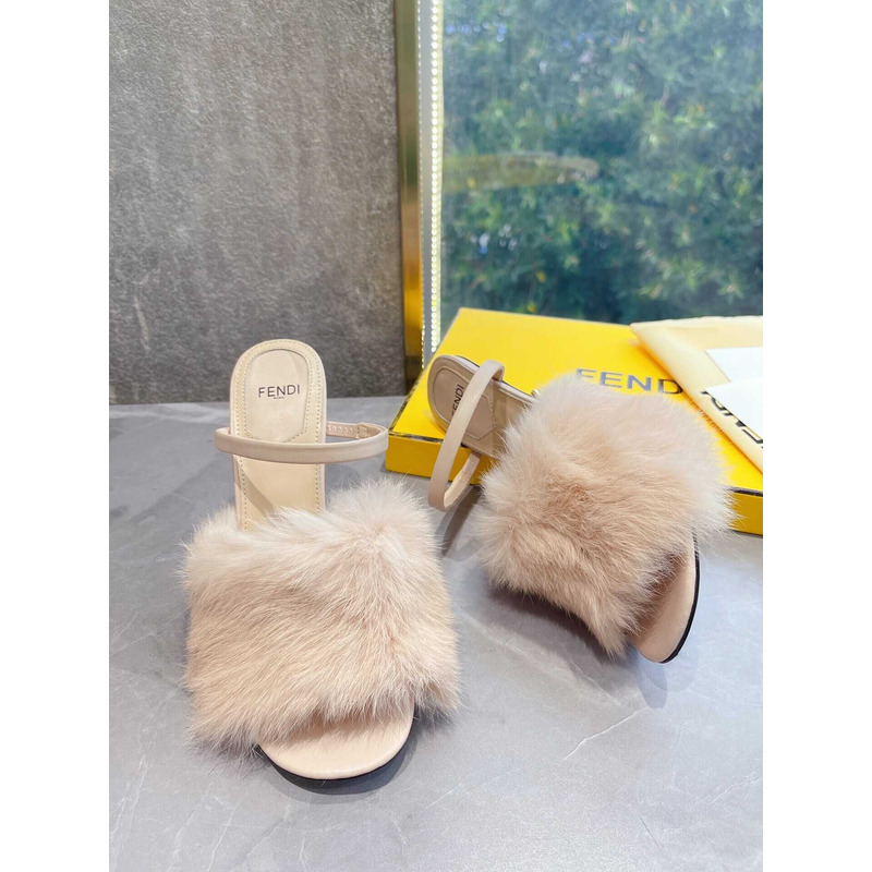 F**di beige high-heel sandals