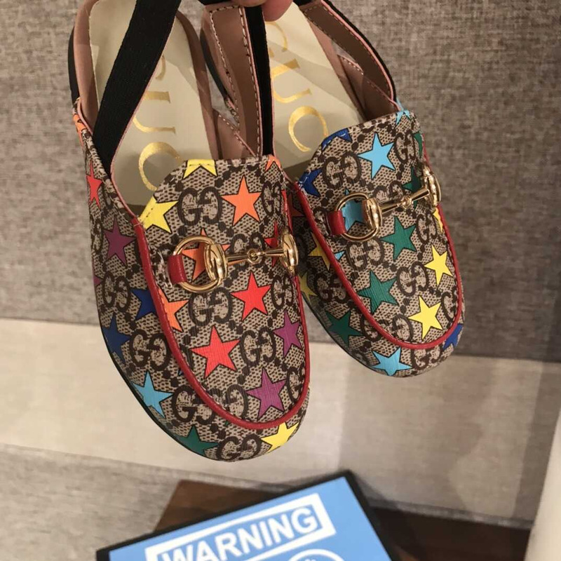 G*u*i kids princetown gg canvas slipper brown